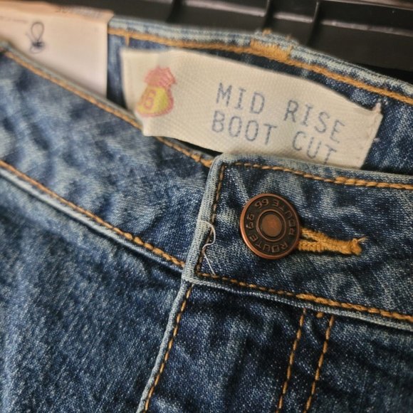 Route 66 Women’s Mid Rise Boot Cut Size 12 A Average Denim Jeans Vtg Kmart NWT - Picture 7 of 9